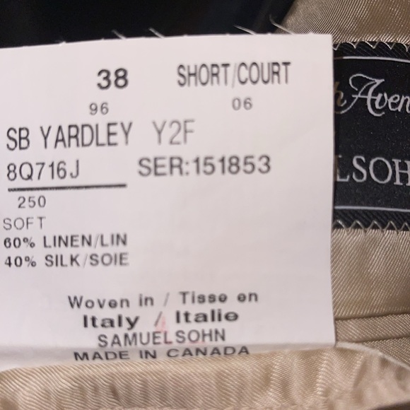 Perfect summer jacket by Samuelsohn for Saks Fifth Avenue - Picture 6 of 6